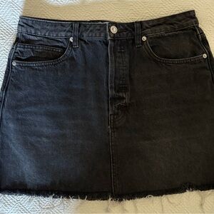 We The Free Black A-Line Mini Skirt Casual